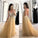 Simple A Line Tulle Beads V Neck Straps Backless Prom Dresses Long Evening Dresses