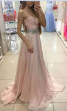 Sweetheart Charming Strapless Handmade A-Line Beads Formal Prom Dresses