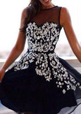 Top Selling Gorgeous Beading Knee Length Short Party Dresses Homecoming Dresses