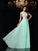 A-Line/Princess High Neck Applique Sleeveless Long Chiffon Dresses TPP0001710