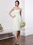 Sheath/Column Strapless Sleeveless Pleats Short Chiffon Bridesmaid Dresses TPP0005722