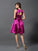 A-Line/Princess Straps Beading Sleeveless Short Elastic Woven Satin Bridesmaid Dresses TPP0005768