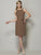 Sheath/Column Scoop Sleeveless Short Chiffon Bridesmaid Dresses TPP0005508