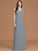 A-Line/Princess One-Shoulder Sleeveless Floor-Length Hand-Made Flower Chiffon Bridesmaid Dresses TPP0005865