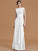 Sheath/Column Jewel Sleeveless Floor-Length Lace Chiffon Bridesmaid Dresses TPP0005461